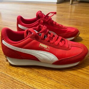 Puma Easy Rider Red and White Sneakers